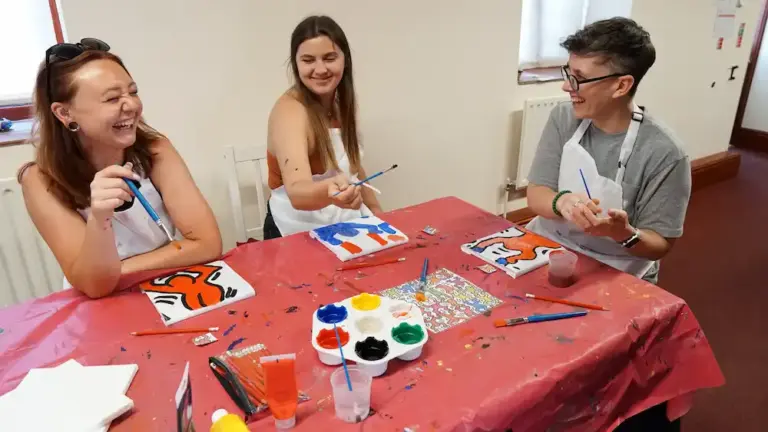 Four Quarters Team Building Challenge group painting