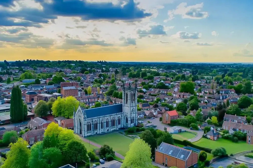 Hadley common London Borough of Barnet UK Drone, Aerial, view from air, birds eye view