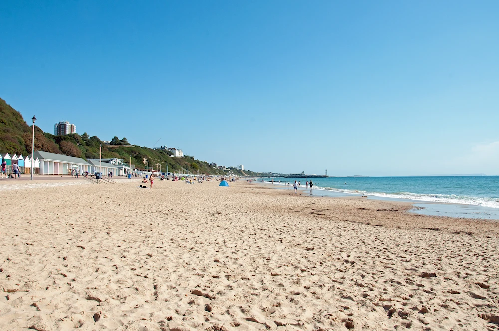 bournemouth beach in dorset uk