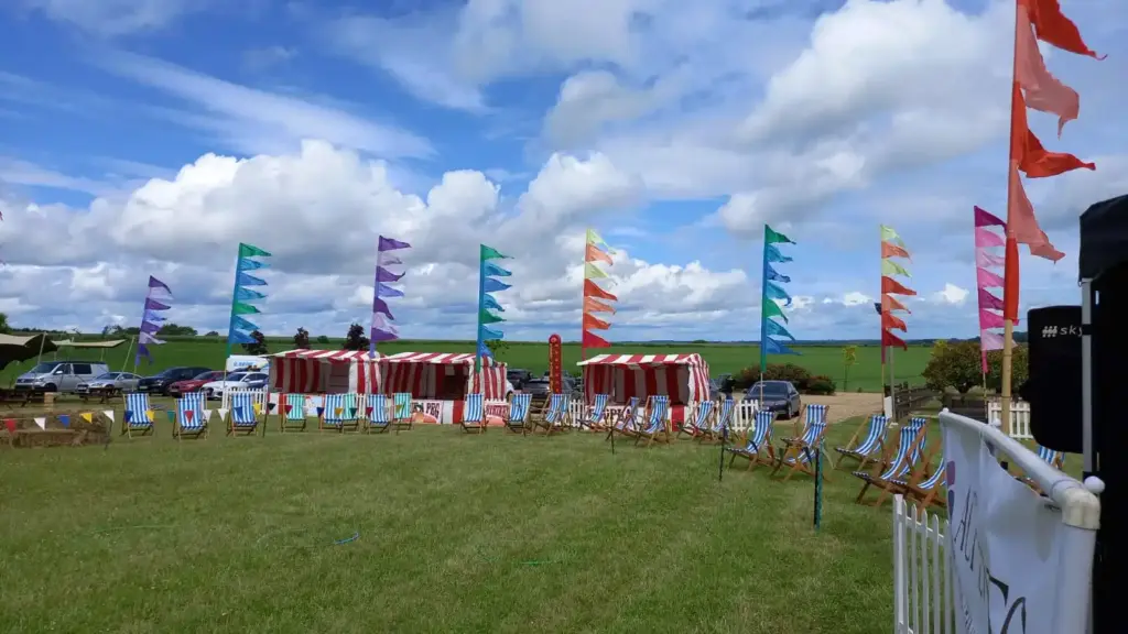 Company Summer Party fairground stalls setup Corporate Summer Party
