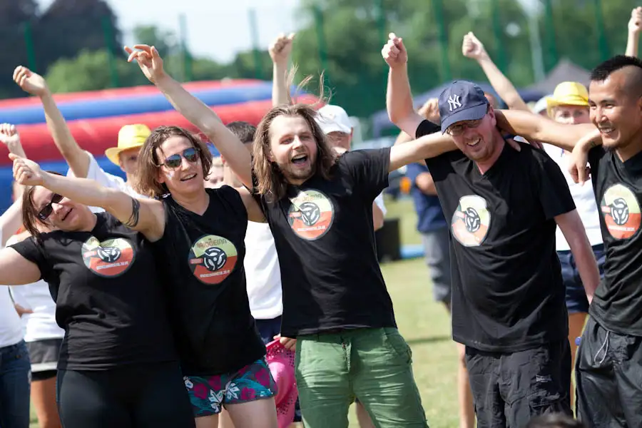 Corporate Summer Party Team Celebrating